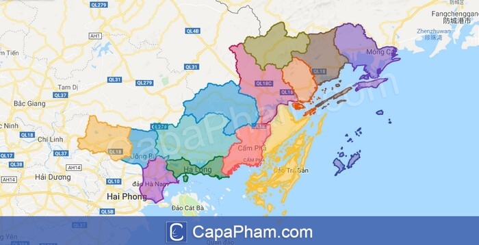 Danh sách các Huyện của Quảng Ninh