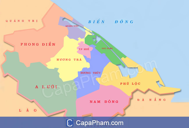 Danh sách các Huyện của Thừa Thiên - Huế