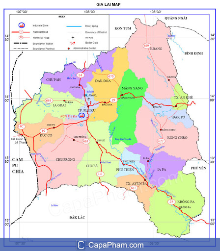 Danh sách các huyện của tỉnh Gia Lai