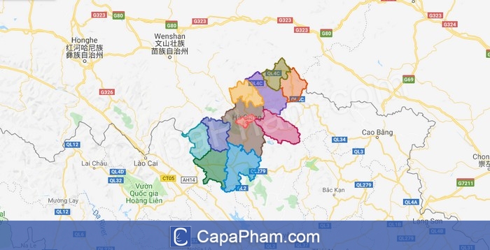 Danh sách các huyện của tỉnh Hà Giang