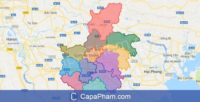 Danh sách các huyện của tỉnh Hải Dương