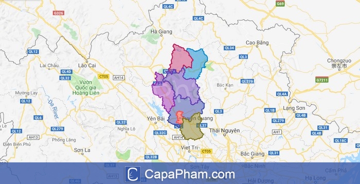 Danh sách các Huyện của Tuyên Quang
