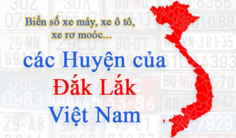 Biển số xe của các huyện Đắk Lắk