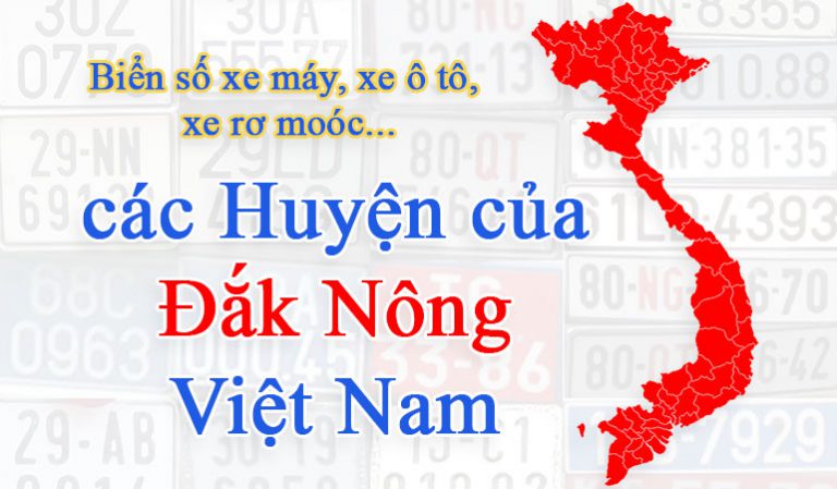 Biển số xe của các huyện Đắk Nông